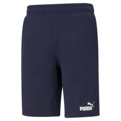 Spodenki Puma Ess Logo, Niebieski, Mężczyźni. Fioletowe szorty Puma, m, bez wzorów, z bawełny, sportowe. Za 190.00 zł.