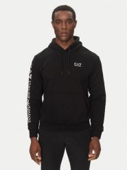 EA7 Emporio Armani Bluza 7M000570 AF10377 MC001 Czarny Regular Fit. Czarne bluzy EA7 Emporio Armani, m, bez wzorów, z bawełny, bez kaptura. Za 309.99 zł.
