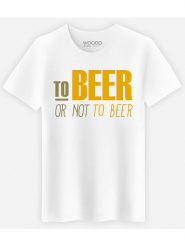 WOOOP Koszulka "To Beer Or Not To Beer" w kolorze białym rozmiar: S. Białe bezrękawniki Wooop, s, bez wzorów, z bawełny, bez kołnierzyka, bez ramiączek. Za 56.99 zł.