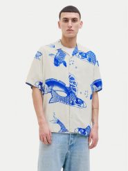 Jack&Jones Koszula Jeff 12268465 Niebieski Relaxed Fit. Niebieskie koszule Jack&Jones, m, bez wzorów, z wiskozy, bez kołnierzyka, bez ramiączek. Za 119.99 zł.