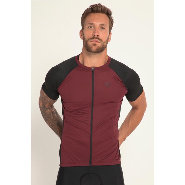 Męska Kurtka rowerowa odzież rowerowa okrągły dekolt rękaw 1/2. Czerwona bluzki z długim rękawem JAY-PI, m, bez wzorów, z materiału, bez kaptura. W wyprzedaży za 223.99 zł.