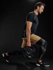 4F Legginsy treningowe męskie - czarne L. Czarne legginsy długie sportowe 4F, l, bez wzorów, z materiału, do biegania. Za 149.99 zł.