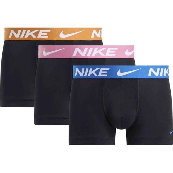 Bokserki Nike Trunk 3Pk Dorośli. Czarne bokserki Nike, s, bez wzorów, z elastanu. Za 224.99 zł.