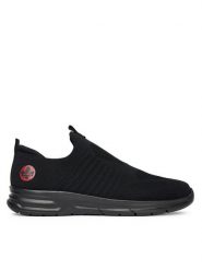 Rieker Sneakersy B7365-00 Czarny. Czarne buty sportowe casual Rieker, bez wzorów, z materiału, bez zapięcia. Za 319.99 zł.