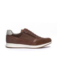 Geox Sneakersy "Avery" w kolorze brązowym rozmiar: 40. Brązowe buty sportowe casual Geox, bez wzorów, z materiału, bez zapięcia. Za 210.81 zł.