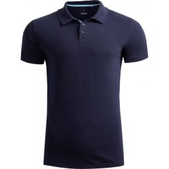 Koszulka polo męska TSM602A - ciemny granat - Outhorn. Czarne koszulki polo sportowe marki Outhorn, bez wzorów, z bawełny, bez kołnierzyka, bez ramiączek. Za 59.99 zł.