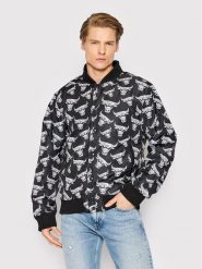 New Era Kurtka bomber Chicago Bulls All Over Logo 12893178 Czarny Regular Fit. Czarne kurtki New Era, l, bez wzorów, z syntetyku, bez kaptura. Za 499.99 zł.