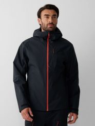 4F Kurtka trekkingowa membrana 10000 męska - czarna L. Czarne kurtki 4F, na zimę, l, bez wzorów, bez kaptura. Za 399.99 zł.