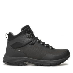 Trekkingi Halti. Czarne botki sznurowane Halti, bez wzorów, bez obcasa, bez zapięcia. Za 359.99 zł.