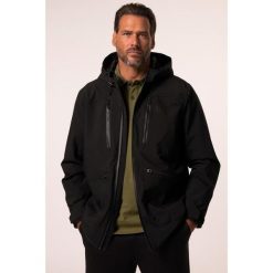 Męska Kurtka funkcjonalna outdoorowa kaptur bloki kolorów wiele kieszeni. Czarne kurtki JAY-PI, m, bez wzorów, z materiału, bez kaptura. W wyprzedaży za 559.99 zł.