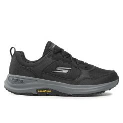 Buty trekkingowe męskie SKECHERS GO WALK. Czarne trekkingi Skechers, bez wzorów, bez zapięcia. Za 289.00 zł.