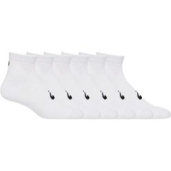 Skarpetki Asics Quarter (x6). Białe skarpety ASICS, bez wzorów, z bawełny. Za 138.00 zł.