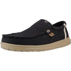 Buty HEY DUDE MIKKA JUTE Czarny. Czarne buty turystyczne PRO BRANDS, bez wzorów, z tkaniny, bez zapięcia, trekkingowe. Za 280.99 zł.
