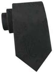 Krawat Męski - Angelo di Monti - Czarny z Fakturą Materiału. Czarne krawaty i muchy Angelo di Monti, bez wzorów, z tkaniny. Za 45.00 zł.