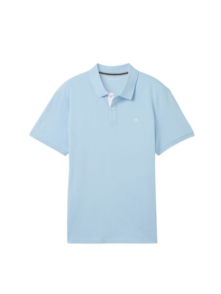 Męska Koszulka Polo Tom Tailor Basic Polo Washed Out Middle Blue 1031006 32245. Niebieskie koszulki polo Tom Tailor, m, bez wzorów, bez kołnierzyka, bez ramiączek. Za 69.99 zł.