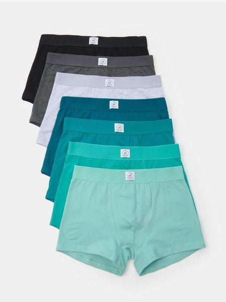 Bokserki 7 pack - zielony. Zielone bokserki Sinsay, l, bez wzorów. Za 59.99 zł.