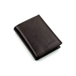 Portfel męski skórzany SOLIER brązowy. Brązowe portfele Solier, bez wzorów, ze skóry. Za 55.99 zł.