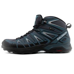 Buty Outdoorowe Salomon X Ultra Pioneer Mid Gtx Dorosłych. Czarne buty turystyczne Salomon, bez wzorów, z materiału, bez zapięcia, trekkingowe. Za 695.00 zł.