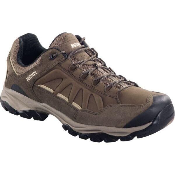 Buty trekkingowe Meindl Nebraska. Brązowe buty trekkingowe MEINDL, bez wzorów, ze skóry, bez zapięcia. Za 765.50 zł.