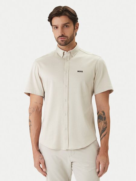 BOSS Koszula ST Motion 50555951 Beżowy Regular Fit. Brązowe koszule Boss, l, bez wzorów, z bawełny, bez kołnierzyka, bez ramiączek. Za 549.99 zł.