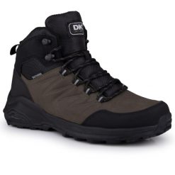 Buty męskie trekkingowe zimowe DK EXEC. Czarne trekkingi DK, bez wzorów, bez zapięcia. Za 189.00 zł.
