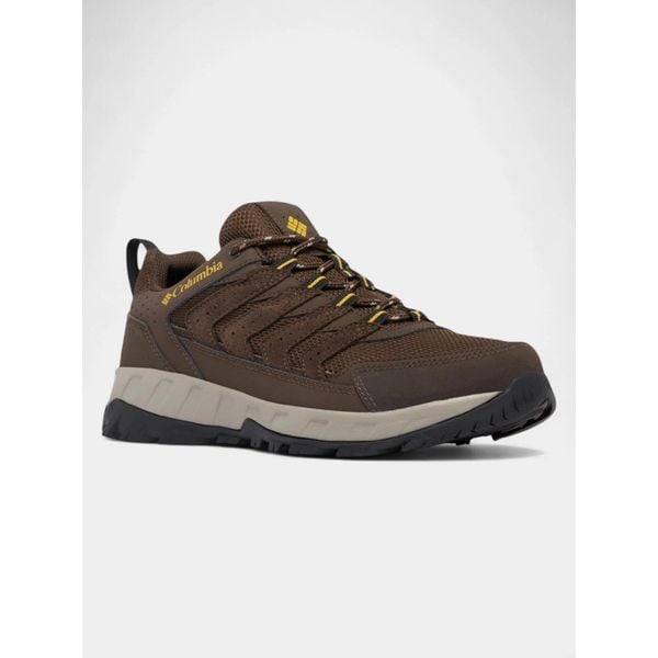 Buty Męskie Columbia Strata Trail Low WP. Brązowe buty trekkingowe Columbia, bez wzorów, bez zapięcia, trekkingowe. W wyprzedaży za 305.10 zł.