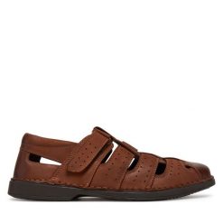 Sandały Go Soft. Brązowe sandały GO SOFT, bez zapięcia. Za 199.99 zł.