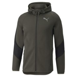 Bluza dresowa męska Puma EVOSTRIPE. Zielone bluzy Puma, m, bez wzorów, z dresówki, bez kaptura. Za 213.99 zł.
