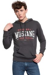 BLUZA MUSTANG Printed Hoodie PHANTOM 1009346 4087. Szare bluzy z kapturem Mustang, m, bez wzorów, z kapturem. W wyprzedaży za 69.99 zł.