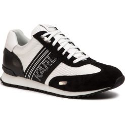 Sneakersy KARL LAGERFELD - KL51926 Black Lthr/Textile W/White. Białe buty sportowe casual marki KARL LAGERFELD, z materiału. Za 839.00 zł.