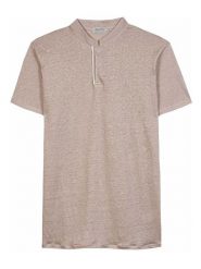 Herrlicher Lniana koszulka "Scoop" w kolorze beżowym rozmiar: 3XL. Brązowe bezrękawniki Herrlicher, xl, bez wzorów, ze lnu, bez kołnierzyka, bez ramiączek. Za 122.96 zł.