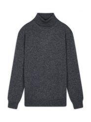 Perfect Cashmere Kaszmirowy golf "Trevor" w kolorze antracytowym rozmiar: L. Czarne golfy Perfect Cashmere, l, bez wzorów, z kaszmiru, bez ramiączek. Za 434.99 zł.