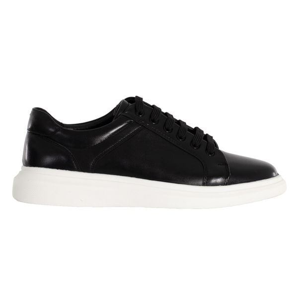 Klasyczne półbuty męskie 2514 z eko-skóry. Czarne buty sportowe casual 2117 OF SWEDEN, bez wzorów, z gumy, bez obcasa, bez zapięcia. Za 256.99 zł.