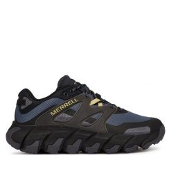 Trekkingi Merrell. Niebieskie buty trekkingowe Merrell, bez wzorów, bez zapięcia. Za 499.99 zł.