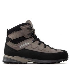 Trekkingi Dolomite. Szare botki sznurowane Dolomite, bez wzorów, z gore-texu, bez obcasa, bez zapięcia. Za 959.99 zł.
