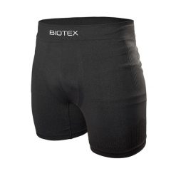 Spodenki z zamszu Biotex. Czarne spodenki rowerowe BIOTEX, s, bez wzorów, z materiału, rowerowe. Za 269.77 zł.