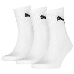 Skarpety dla dorosłych Puma Short Crew 3P 3Pack. Białe skarpety Puma, bez wzorów. Za 42.99 zł.