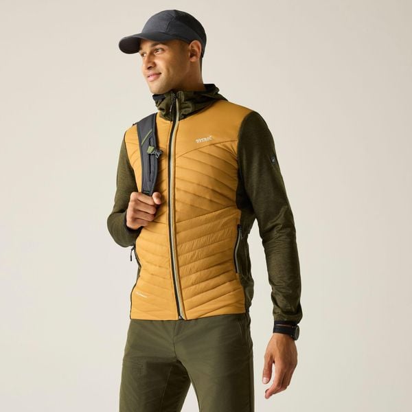 Męska kurtka pikowana Andreson Marl Hybrid. Żółte kurtki Regatta, m, bez wzorów, z poliamidu, bez kaptura. W wyprzedaży za 285.00 zł.