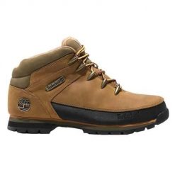 Buty do chodzenia męskie Timberland Euro Sprint Mid Lace Boot. Brązowe buty sportowe casual Timberland, bez wzorów, z materiału, bez zapięcia. Za 729.99 zł.
