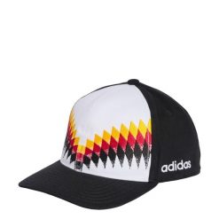 Czapka Niemcy 26 z zatrzaskami z tyłu. Białe czapki z daszkiem Adidas, z aplikacjami, z bawełny. Za 119.00 zł.
