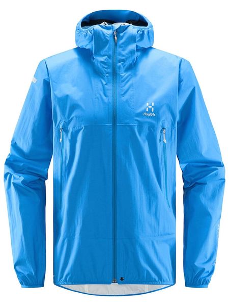 Haglöfs Kurtka softshellowa "L.I.M Proof" w kolorze niebieskim rozmiar: L. Niebieskie kurtki outdoor i hardshell Haglöfs, l, bez wzorów, z materiału, bez kaptura. Za 464.46 zł.