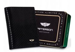 Portfel skórzany Peterson [DH] PTN 333-CA czarny. Czarne portfele Peterson, bez wzorów, ze skóry. Za 105.99 zł.