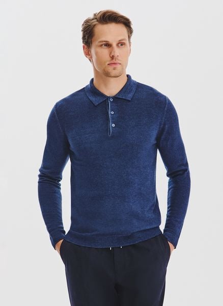 PAKO LORENTE - Wełniany sweter polo. Swetry nierozpinane Pako Lorente, na jesień, m, bez wzorów, z wełny, bez kołnierzyka, bez ramiączek. Za 349.99 zł.