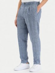 Tommy Hilfiger Spodnie materiałowe Smart MW0MW42715 Granatowy Regular Fit. Niebieskie szorty Tommy Hilfiger, m, bez wzorów, ze lnu. Za 699.99 zł.