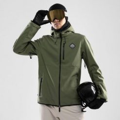 Męska kurtka snowboardowa Sporty zimowe Siroko W2 Army. Zielone kurtki SIROKO, na zimę, l, bez wzorów, z softshellu, bez kaptura. W wyprzedaży za 384.00 zł.