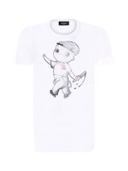 Dsquared² Koszulka w kolorze białym rozmiar: XXL. Białe bezrękawniki Dsquared2, xxl, bez wzorów, z bawełny, bez kołnierzyka, bez ramiączek. Za 113.10 zł.