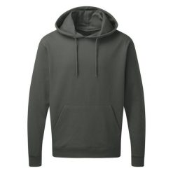 Męska Gładka Bluza Sportowa Przez Głowę Kaptur. Szare bluzy z kapturem SG, l, bez wzorów, z bawełny, z kapturem. Za 100.99 zł.