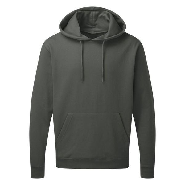 Męska Gładka Bluza Sportowa Przez Głowę Kaptur. Szare bluzy z kapturem SG, l, bez wzorów, z bawełny, z kapturem. Za 100.99 zł.