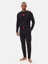 HUGO Piżama Galaxy 50549188 Czarny Regular Fit. Czarne piżamy Hugo, m, bez wzorów, z bawełny, bez ramiączek. Za 429.95 zł.