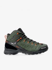 Buty trekkingowe Salewa Alp Mate Mid WP. Zielone buty turystyczne Salewa, bez wzorów, z gumy, bez zapięcia, trekkingowe. Za 781.00 zł.